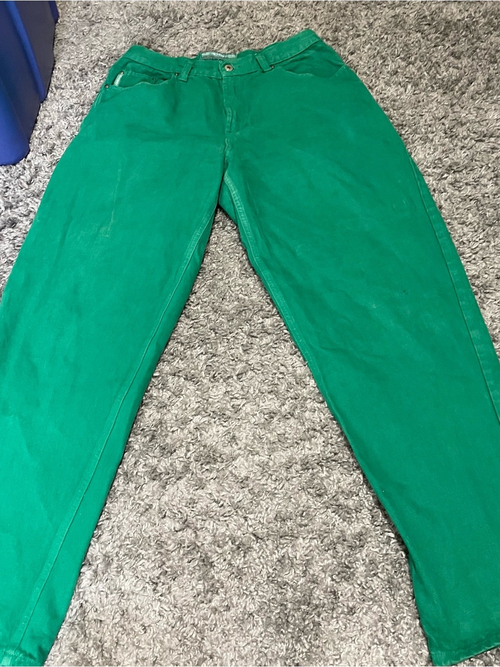 Vintage ladies Union Bay high waisted green jeans 80s retro 90s pants 34 x 34